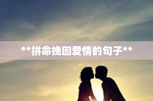 **拼命挽回爱情的句子**