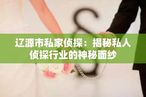 辽源市私家侦探：揭秘私人侦探行业的神秘面纱