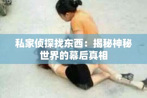 私家侦探找东西：揭秘神秘世界的幕后真相