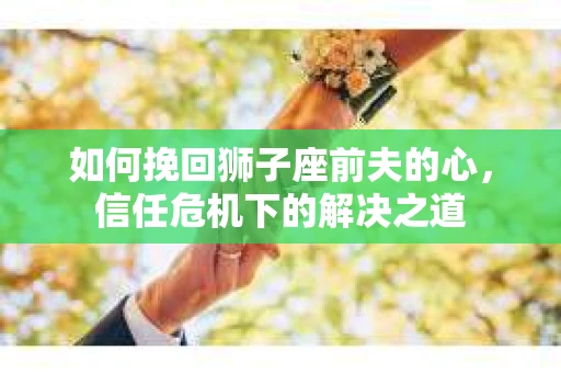 如何挽回狮子座前夫的心，信任危机下的解决之道