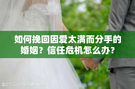 如何挽回因爱太满而分手的婚姻?信任危机怎么办? 如何挽回因爱太满而分手的婚姻?信任危机怎么办?